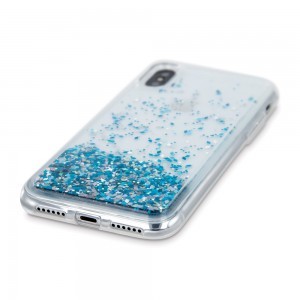 Samsung Galaxy A32 5G Liquid Sparkle folyékony flitteres tok kék