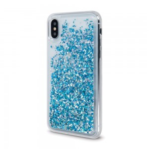 Samsung Galaxy A32 5G Liquid Sparkle folyékony flitteres tok kék
