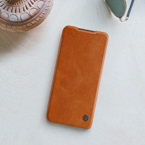 Xiaomi Redmi Note 10 5G Nillkin Qin bőr fliptok barna