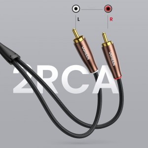 Ugreen stereo 2xRCA Cinch audio kábel 2m barna (AV199 60999)