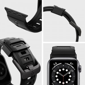 Spigen Rugged  Apple Watch 3 / 4 / 5 / 6 / 7 / 8 / SE (38 / 40 /41 mm) szíj matt fekete
