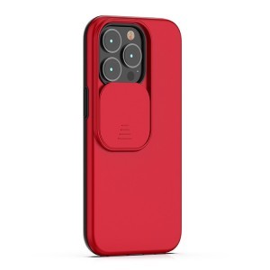 iPhone 13 Pro matt TPU tok kameralencse védővel piros Alphajack