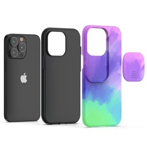 iPhone 13 mini matt TPU tok kameralencse védővel színes mintával (ip-13-mini-tpu-lens-design-4)