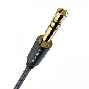Borofone BL3 3.5mm - 3.5mm audio mini jack kábel 1m sötétszürke 