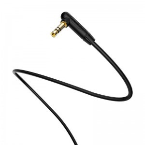 Borofone BL4 3.5mm - 3.5mm audio mini jack kábel döntött fejjel 2m fekete