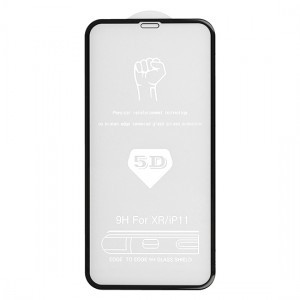 iPhone 7 Plus / 8 Plus Full Glue 5D Kijelzővédő Üvegfólia Fekete