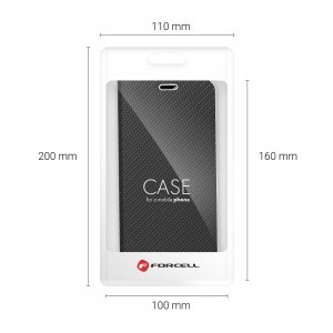 Samsung Galaxy A22 4G Forcell Luna Carbon fliptok fekete
