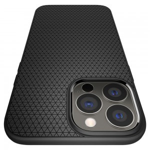iPhone 13 Pro Max Spigen Liquid Air flexibilis TPU gél tok matt fekete