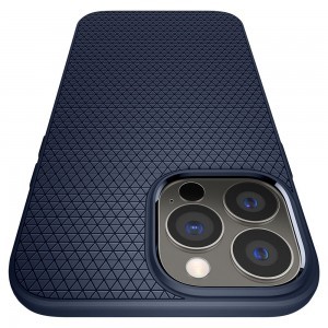 iPhone 13 Pro Max Spigen Liquid Air flexibilis TPU gél tok sötétkék