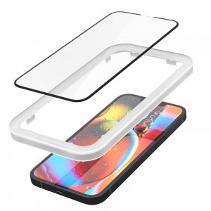 iPhone 13 mini Spigen Alm Glass FC 2x üvegfólia fekete