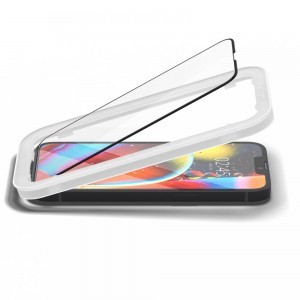 iPhone 13 / 13 Pro / 14 Spigen Alm Glass FC üvegfólia fekete (AGL03725)