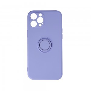iPhone 13 Pro Szilikon tok hátlapi gyűrűvel lila