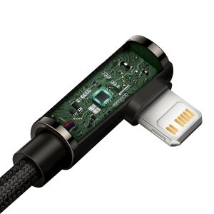 Baseus Legend 90 fokban döntött USB Type-C - Lightning kábel 20W 1m fekete (CATLCS-01)