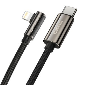Baseus Legend 90 fokban döntött USB Type-C - Lightning kábel 20W 1m fekete (CATLCS-01)