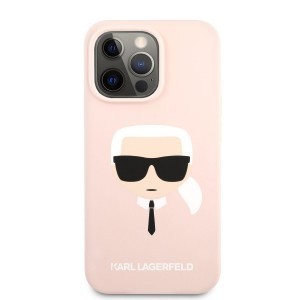 iPhone 13 Pro Karl Lagerfeld Head Silicone KLHCP13LSLKHP tok Light Pink