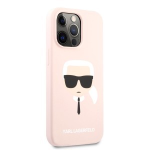 iPhone 13 Pro Max Karl Lagerfeld Head Silicone KLHCP13XSLKHP tok Light Pink