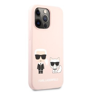 iPhone 13 Pro Max Karl Lagerfeld KLHCP13XSSKCI Karl Choupette Liquid Silicone tok pink