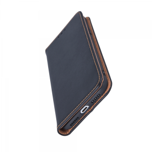 Samsung Galaxy A22 4G Smart Pro bőr fliptok fekete