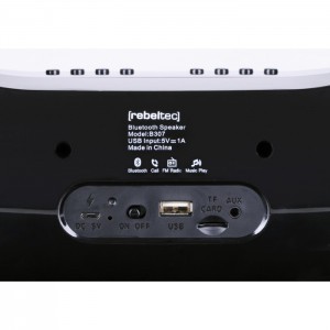 Rebeltec SoundBox 320 Bluetooth vezeték nélküli hangszóró fekete, beépített FM rádióval