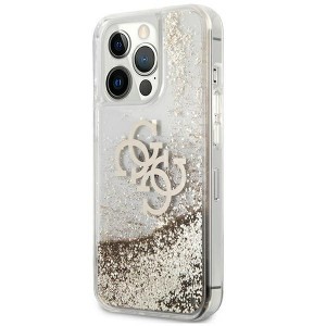 iPhone 13 Pro Guess 4G Big Liquid Glitter tok arany (GUHCP13LLG4GGO)