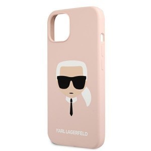 iPhone 13 6.1'' Karl Lagerfeld Karl`s Head szilikon tok világos rózsaszín (KLHCP13MSLKHLP)