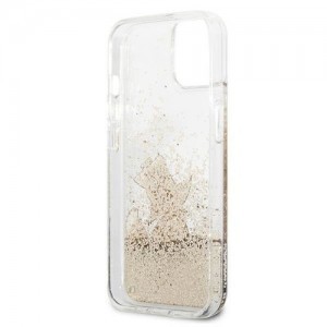iPhone 13 Mini 5.4'' Karl Lagerfeld Liquid Glitter Choupette Fun tok arany (KLHCP13SGCFD)
