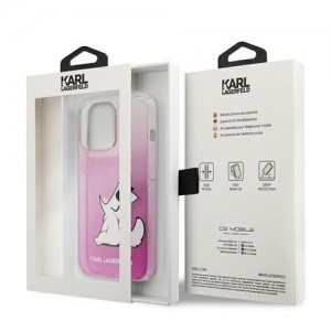 iPhone 13 Pro Max 6.7'' Karl Lagerfeld Choupette Fun tok rózsaszín (KLHCP13XCFNRCPI)