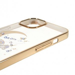 iPhone 13 Pro Max Kingxbar Moon Series tok Swarovski kristállyal arany