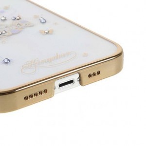 iPhone 13 Pro Kingxbar Moon Series tok Swarovski kristállyal arany