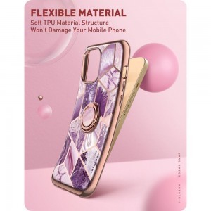 iPhone 13 Pro Supcase IBLSN Cosmo Snap márvány mintás tok lila