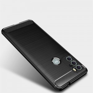 Motorola Moto G60S Tech-Protect carbon mintájú TPU tok fekete