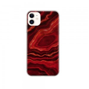 iPhone 12 / 12 Pro Babaco Marble Glass tok piros