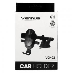 Vennus VCH02 Univerzális autós telefontartó szélvédőre fekete