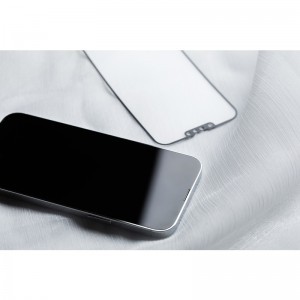 iPhone 13 Pro Max Moshi iVisor AG matt kijelzővédő fólia (fekete kerettel)