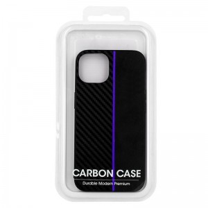 iPhone 13 Tel Protect Carbon Tok Fekte / Kék Csík