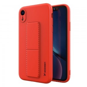 iPhone XR Wozinsky Kickstand flexibilis szilikon tok piros