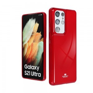 Samsung A22 5G Mercury Jelly szilikon tok piros