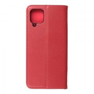 Samsung A12 Forcell Smart Pro bőr fliptok piros
