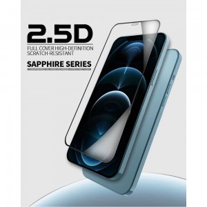 iPhone 13 / 13 Pro / 14 X-One Extra Hard Zafír 9H kijelzővédő üvegfólia fekete