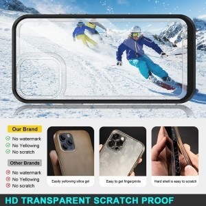 iPhone 14 Pro Acrylic hybrid tok fekete ütésálló anti-shock