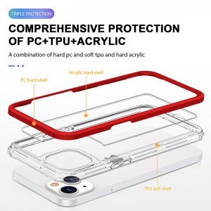 iPhone 14 Pro Acrylic hybrid tok piros anti-shock