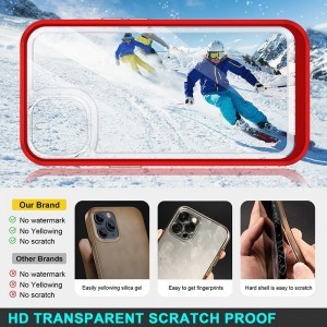 iPhone 14 Pro Max Acrylic hybrid tok piros anti-shock