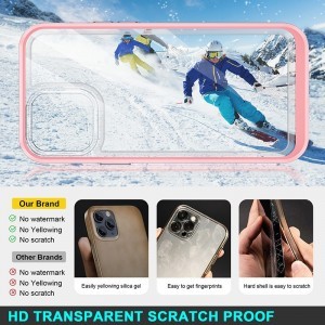 iPhone 13 Pro Acrylic hybrid tok pink / rózsaszín ütésálló anti-shock