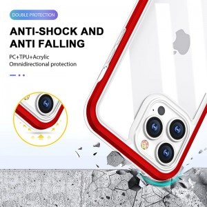 iPhone 13 Pro Max Acrylic hybrid tok piros anti-shock