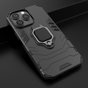iPhone 13 Pro Max Ring Armor tok kihajtható támasszal fekete