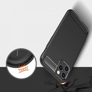 iPhone 13 Pro Max Nexeri Carbon szénszál mintájú TPU tok fekete