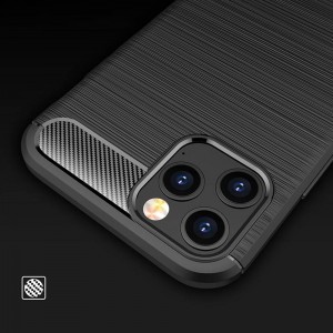iPhone 13 Pro Max Nexeri Carbon szénszál mintájú TPU tok fekete