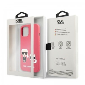 iPhone 13 Karl Lagerfeld Karl Choupette szilikon tok rózsaszín (KLHCP13MSSKCP)