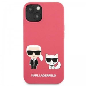 iPhone 13 Karl Lagerfeld Karl Choupette szilikon tok rózsaszín (KLHCP13MSSKCP)