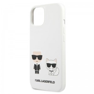 iPhone 13 Karl Lagerfeld Karl Choupette szilikon tok fehér (KLHCP13MSSKCW)